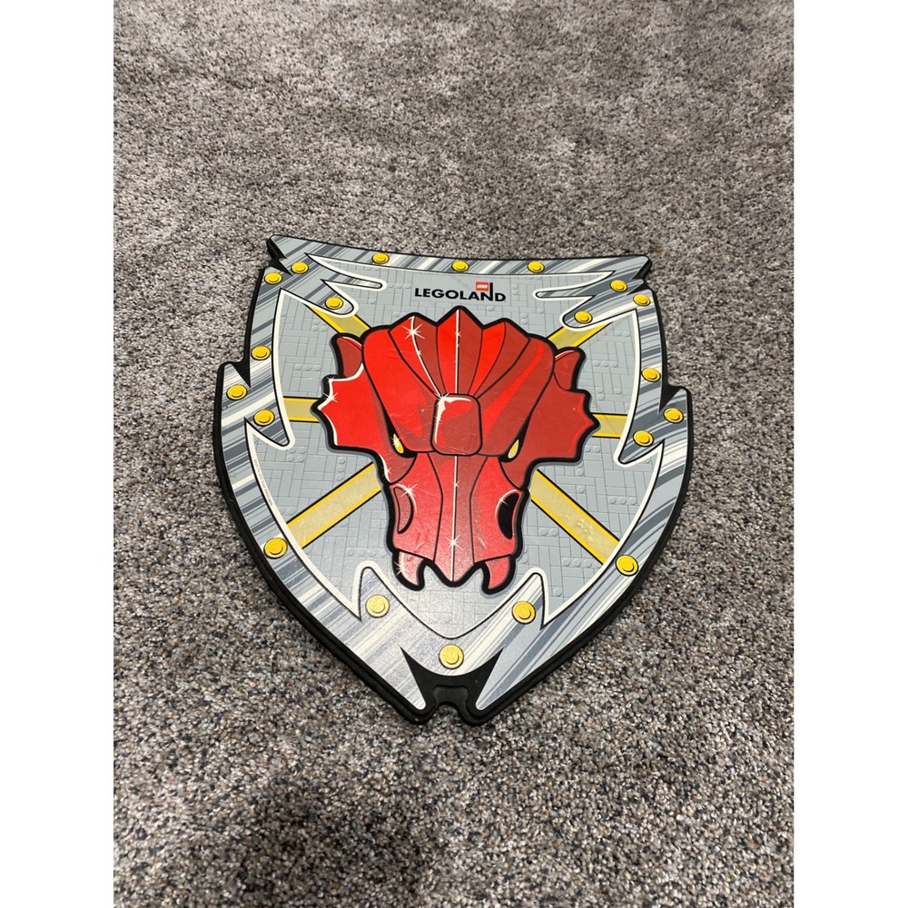LEGO Legoland Dragon Knight Foam Shield Red Silver Medieval Costume Toy